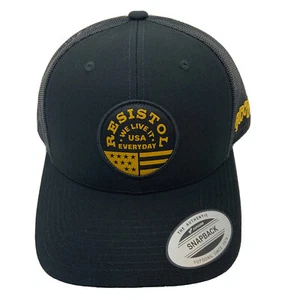 Hooey Resistol Negro Sombrero de Vaquero Camionero SnapBack 2250T-BK OSFA - Imagen 1 de 3