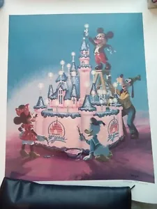 Disney 30th Anniversary Charles Boyer 1980s Disneyland Signed Lithograph Mickey - Picture 1 of 9
