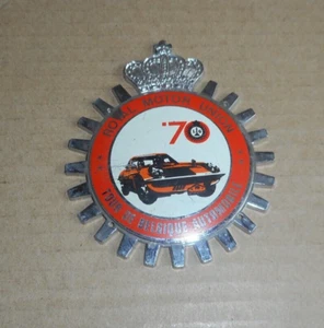 Ancien badge plaque calandre R.M.U. TOUR DE BELGIQUE AUTOMOBILE 1970 Mazda Cosmo - Picture 1 of 3