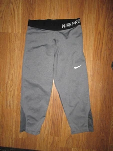 Girls NIKE PRO DRI FIT athletic fitted capri leggings pants sz L Lg - Picture 1 of 1