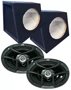 JVC CS-J6930 6x9" 800W Speakers+ Audiotek S2 Car Truck Speaker Box Pair - Picture 1 of 5