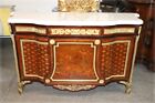 Fine Inlaid Palace Sized French Louis XV Marble Top Commode, circa 1870s