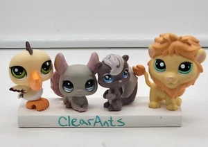 Littlest Pet Shop: LPS #1004 Löwe, #1350 Pelikan, #484 Eichhörnchen, #1165 Chinchila - Bild 1 von 13