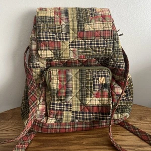 Victorian Heart Quilted Plaid Handbag Purse Backpack Plaid Fall Wardrobe - Picture 1 of 9