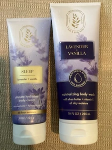 Bath & Body Works Aromatherapy~Sleep~Lavender & Vanilla~Cream & MoisturizingWash - Picture 1 of 2