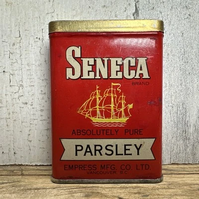 Vintage Seneca Spice Tin - Parsley - Empress Mfg Vancouver Canada Advertising - Image 1 of 4