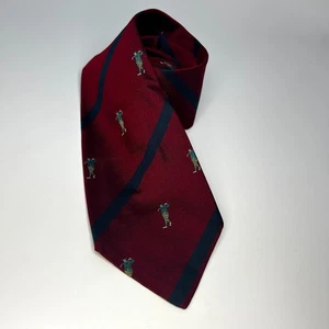 Vintage Polo Ralph Lauren Herren Krawatte Golf Handarbeit 100 % Seide USA 57"x3,75" rot - Bild 1 von 8