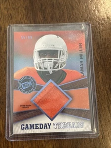 2012 Press Pass Showcase GameDay Threads Silver #GDTLM Lamar Miller Jersey - Picture 1 of 2