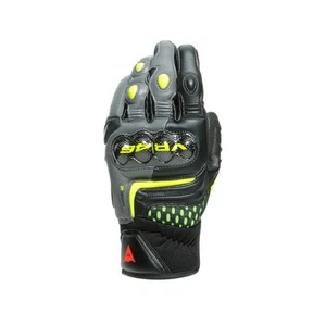 Dainese VR46 Sector Short Gloves - Black/Anthracite/Fluo Yellow - Picture 1 of 6