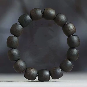 1Pc Agarwood Bracelet Old Material Beads Submerged Grade Jewelry Bracelet - Foto 1 di 5