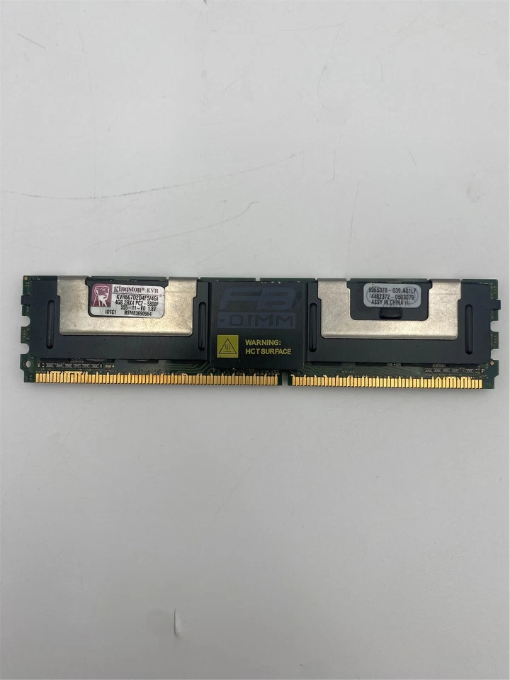 Kingston 4GB 512M x 72-Bit PC2-5300 CL5 ECC 240-Pin FBDIMM KVR667D2D4F5/4GI - Image 1 of 4