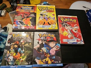 Pokemon Manga Lot Vizkids Yellow, Mystery Dungeon, Red, Black And White - Imagen 1 de 3