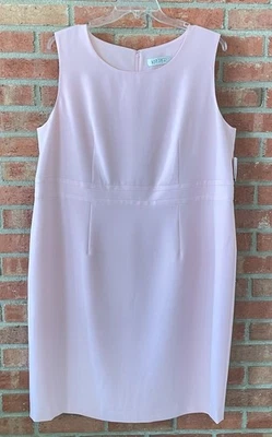 Vestido Vaina Kasper Rosa Talla Grande 20W - Sin Mangas, Carrera, Trabajo, Elegante, Forrado Foto 1 de 4