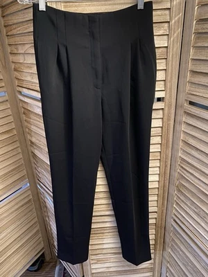 Pantalón de vestir Forever 21 para mujer talla S negro sedoso suave plisado bolsillos nuevo con etiquetas Foto 1 de 4