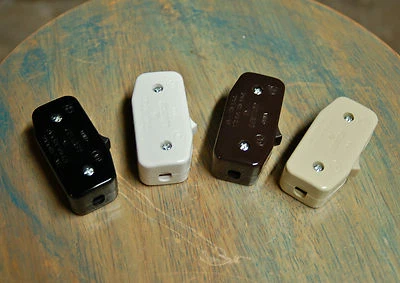 Inline Cord Switch - Leviton Rocker Style Feed Thru Switch, Lamp Wire Fans Light - Image 1 of 4