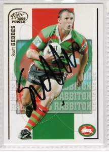 π₯ 2005 POWER BASE SIGNED CARD SCOTT GEDDES #138 π₯ - Picture 1 of 1