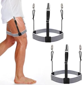 Shirt Stays for Men Adjustable Elastic Shirt Garter Shirts Holder with Non-Slip - Picture 1 of 6