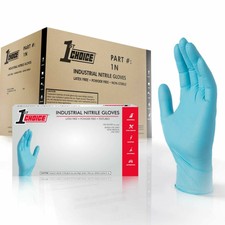 1st Choice Blue Nitrile Industrial Latex Free Disposable Gloves (Case of 1000)