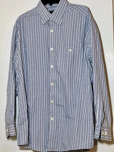 ORVIS Men Shirt Checkered Charles F Orvis Signature Collection Size M White Blue - Picture 1 of 12