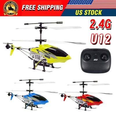 Mini Helicopter RC Eletric Remote Control Toy Aircraft Outdoor for Kids Adults - Image 1 of 4