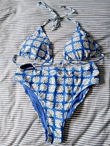 Women's John Lewis ANYDAY Cosmos Triangle Bikini - Top Size 14 Bottoms Size 12 - Picture 1 of 10