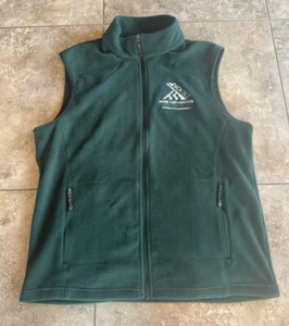 Vintage North End MARINE CORPS MARATHON Vest Jacket Large MCM 26.2 Green Fleece - Picture 1 of 11
