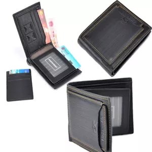 Men PU Leather Wallet Bifold Wallet ID Credit Card Holder Billfold Purse Clutch - Picture 1 of 14