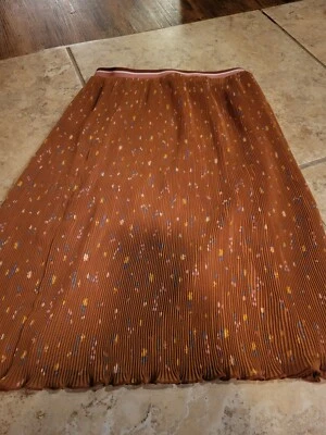 Falda Matilda Jane Niñas Talla 12 Marrón Floral Plisada Otoño NUEVA NUEVA CON ETIQUETAS Tween Foto 1 de 2