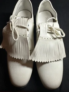 Vintage Billy Casper Sears Golfschuhe. Weiß. Größe 10,5. Stil 8900. Spikes - Bild 1 von 14
