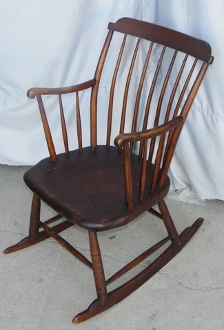 Antique Primitive Windsor style Youth Rocking Chair Cover