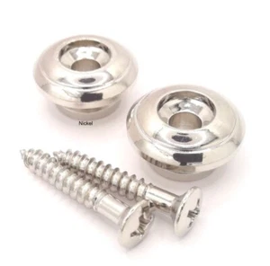 True Custom Shop® Oversized 17mm Strap Buttons for Gibson Guitars & Bass Nickel - Picture 1 of 3