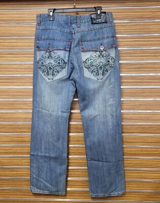 Bare Fox Vintage Men's Baggy Blue Jeans NEW WITH TAG 34X33 - Image 1 of 4