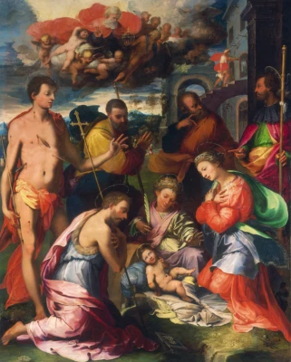 The Nativity | Perino del Vaga | 1534 Renaissance Christian Gospel Biblical Art - Image 1 of 4