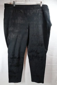 Eileen Fisher Women Black Textured Side Zip Organic Cotton-Polyester Sz 18 R17fe - Picture 1 of 10