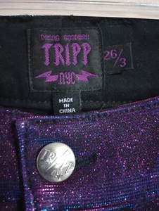 Tripp NYC Daang Goodman Shine On Color Changing Pants Size 26/3 - Picture 1 of 11