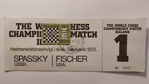 Campeonato Mundial de Ajedrez 1972 - Boleto Fischer vs. Spassky Nº 1 - Islandia - Imagen 1 de 2