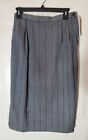 Jacqueline Ferrar Vintage A-Line Gray With Burgundy Stripe Skirt Sz.10