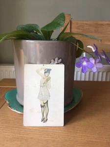 Postcard Vintage ARTIST SIGNED, GLAMOUR LADY, RUE DE LA PAIX Serie 18 - Picture 1 of 3