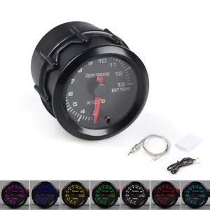 2" 52mm Car Exhaust Gas Temp Gauge EGT High Speed Motor EXT Gauge 7 Colors LED - Picture 1 of 14