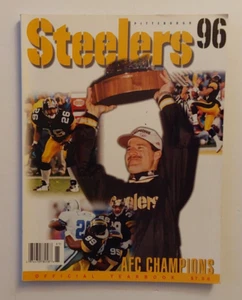 BILL COWHER 1996 PITTSBURGH STEELERS NFL OFFICIAL YEARBOOK AFC CHAMPIONSHIPS - Picture 1 of 2
