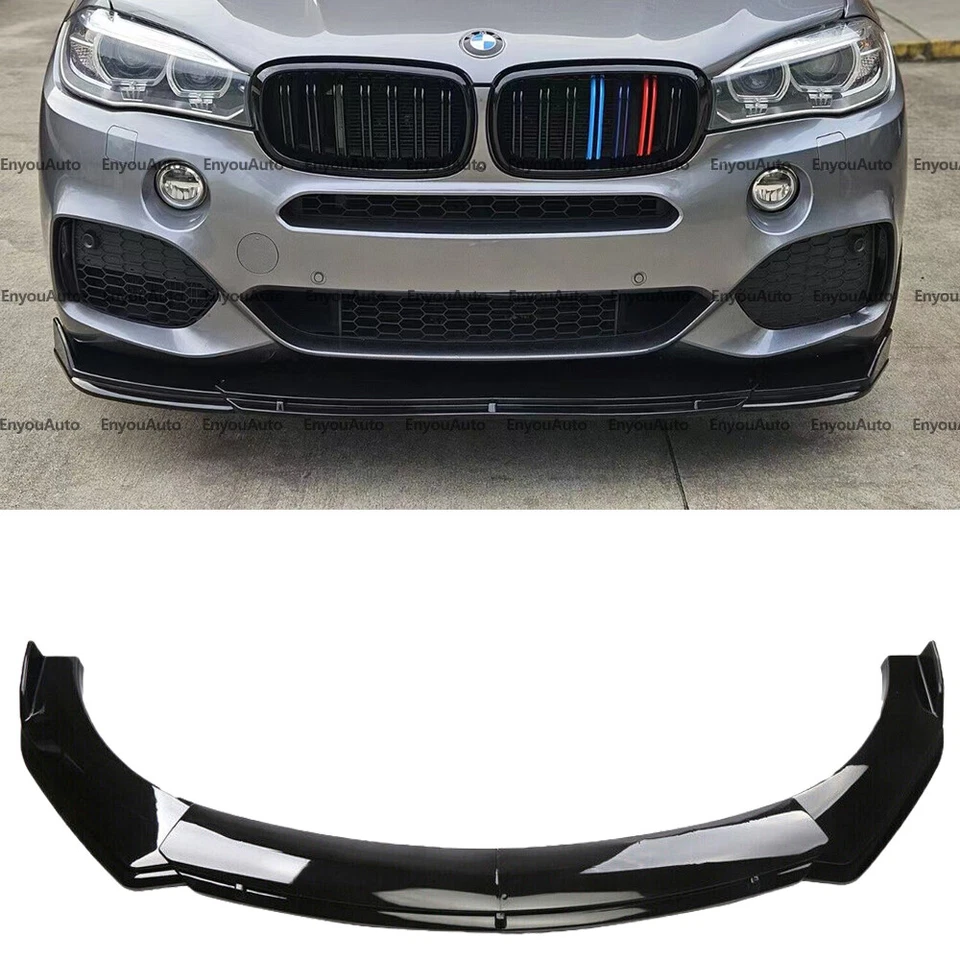 For BMW X1 X2 X3 X4 X5 X6 X7 Front Bumper Lip Spoiler Splitter Glossy Black - Image 1 of 4