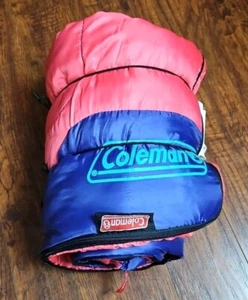 Coleman Kids 50°F Sleeping Bag (60" x 26") Pink Glow In The Dark Youth - Picture 1 of 12