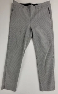 J. Jill Essential Pants Women's SZ 10 Cotton Stretch Black White Striped Career - Picture 1 of 12