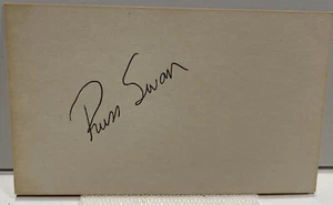 Russ Swan 3x5 signed Index card Giants Mariners - Picture 1 of 2