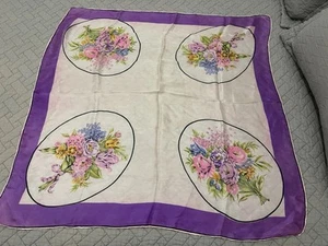 Vintage Floral Print Scarf - Picture 1 of 11