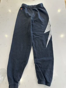 Aviator Nation unisex 8 KIDS Soft Pull On Thunder Bolt Logo Sweatpants Joggers - Picture 1 of 4