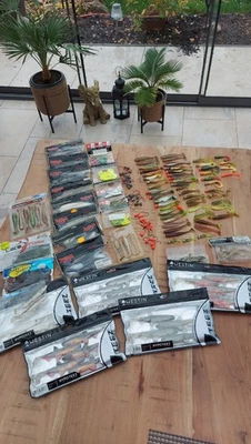 Gummifische Köderset Gummiköder Köderkonvolut inkl. Box+Bleiköpfe-Vieles NEU !! - Bild 1 von 4