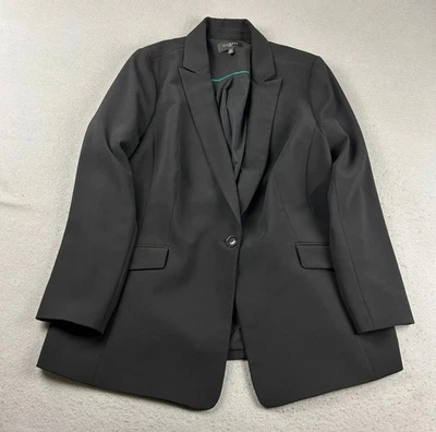 Talbots Jacket Womens 14W Black Lined Button Up Long Sleeves Blazer Coat - Image 1 of 4