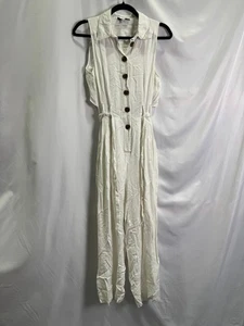 Reiss White Perla Jumpsuit Size 6 with Fabric Snag - Picture 1 of 7
