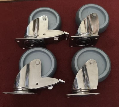 4 Lenkrollen Fa. Tente, 2 Stück mit und 2 Stück ohne Total-Feststeller - Bild 1 von 3